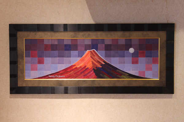 富士山の絵　黎明月光の開運富士・緑